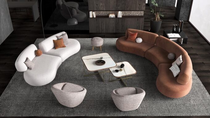 Alvaro Curved Sofa